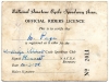 Official Racing Licence 1950s. 
